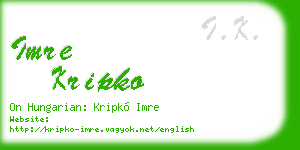 imre kripko business card